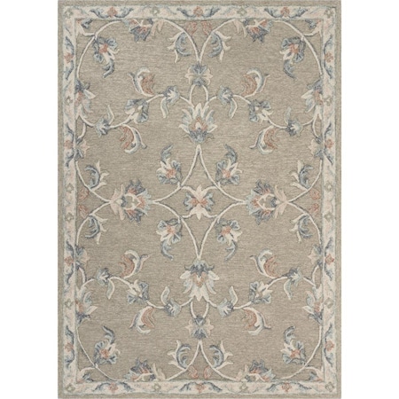 Palacedesigns Filigree Rectangle Area Rug - Sage & Cream - 5 x 7 ft. PA3097144
